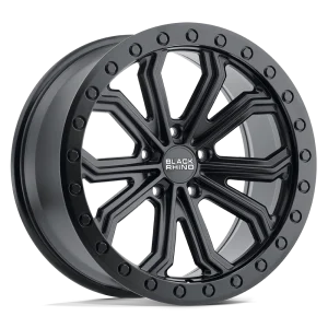 Black Rhino – TRABUCO – Black – 17″x8″ 25mm – All weather Wheels – 1780TBC255120M76